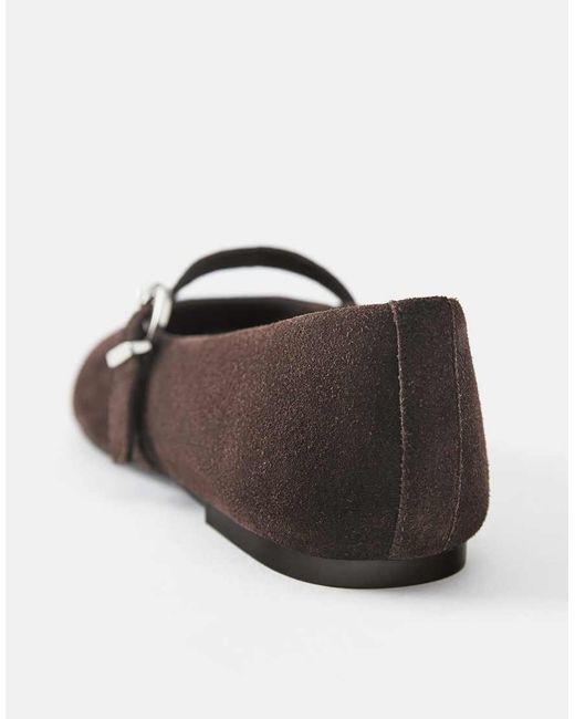 Pull&Bear White Leather Ballerinas