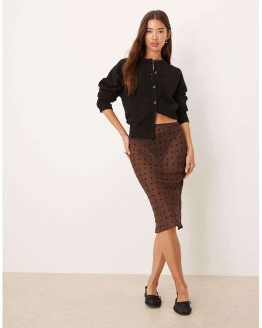 ASOS Black – midirock aus chiffon