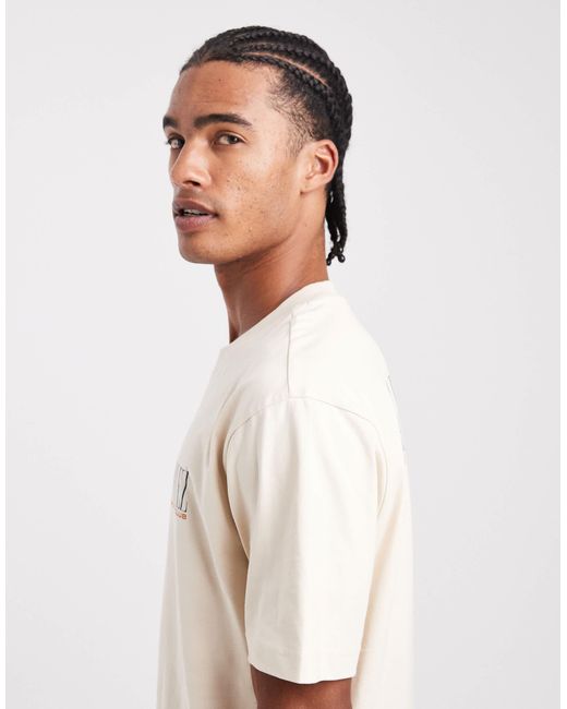 Parlez White Screen Printed Sailing Graphic Logo T-shirt With Back Print for men