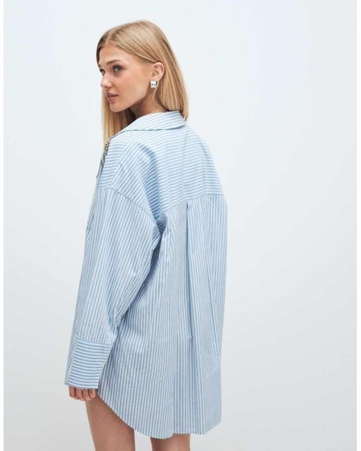 ASOS Blue Shirt Mini Dress