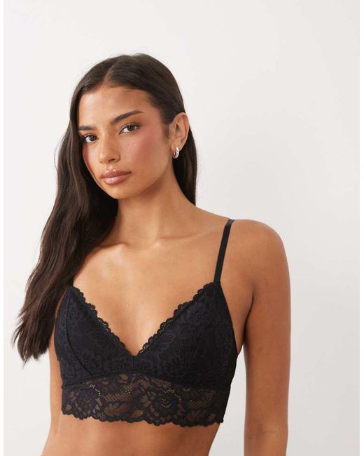 New Look Black Lace Bralette