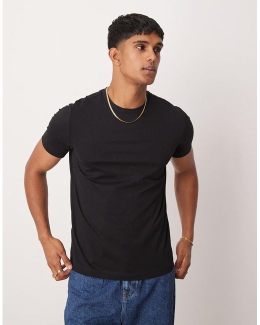 Camiseta Negra Basica De Mango de hombre de color Negro Lyst
