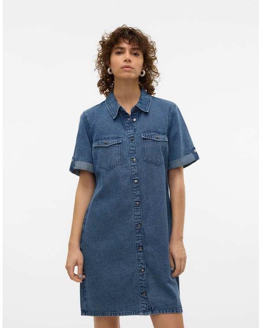 Vero Moda Blue Denim Dress