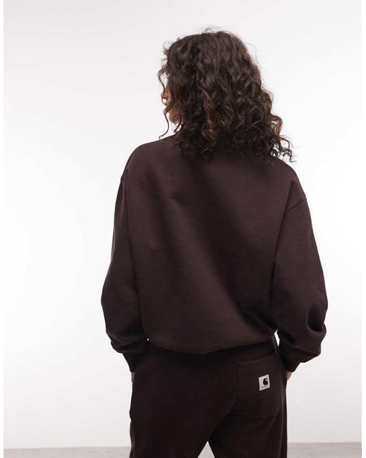 Carhartt Brown Casey Quarter Zip Sweatshirt