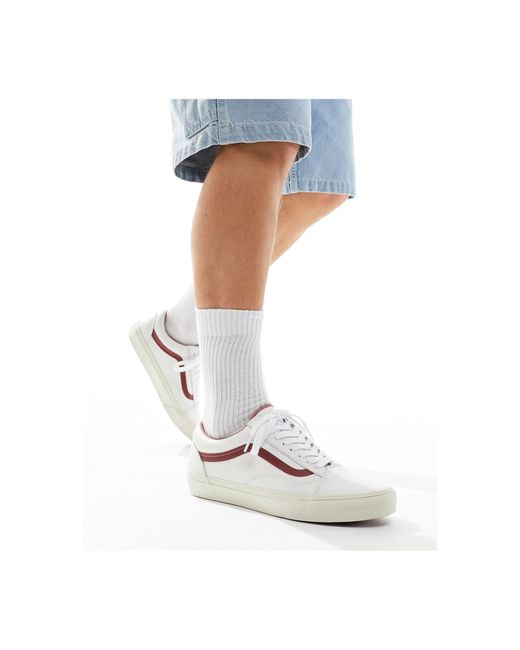Vans White Old Skool Premium Leather Sneakers