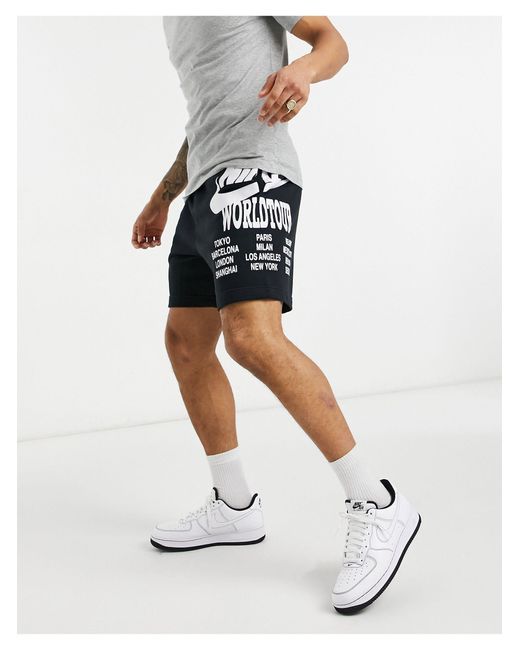 Nike – world tour pack – shorts mit grafik in Schwarz für Herren | Lyst DE