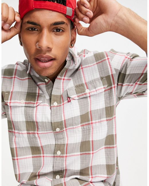 Jackson - giacca camicia a quadri grigia di Levi's da Uomo | Lyst