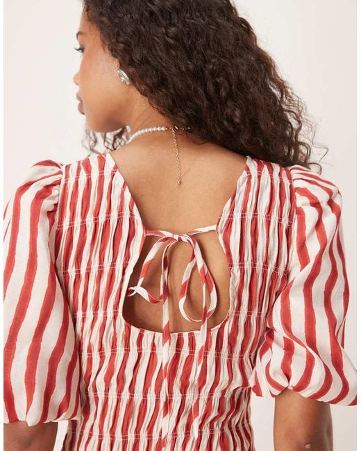 Never Fully Dressed Pink Stripe Cotton Midaxi Dress