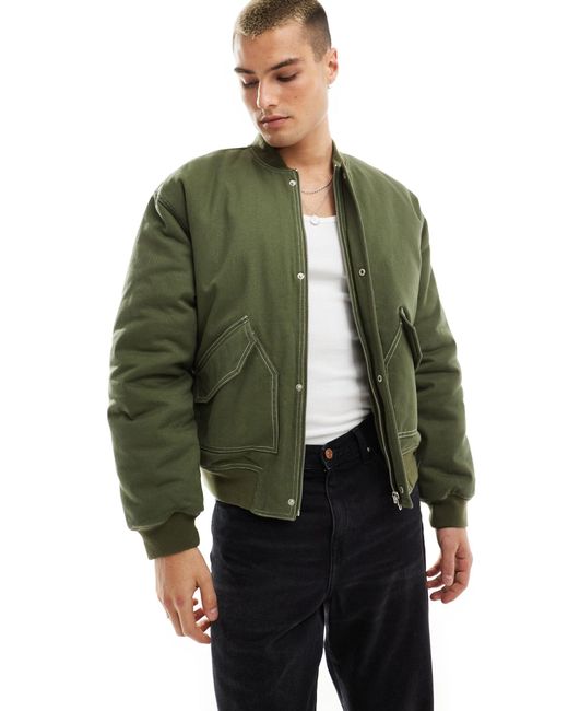 ASOS Green Oversized Padded Jacket for men