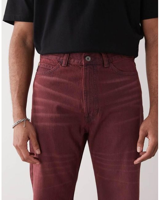 Vaqueros Lavado De Corte Bootleg Boo De X Landon Barker-Rojo Cheap Monday de hombre de color Red