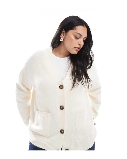 Cardigan Squadrato di Vero Moda in White