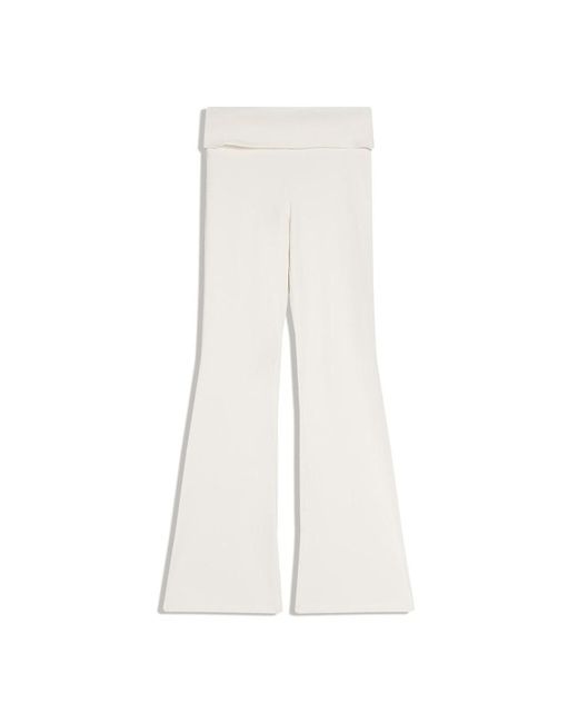 Bershka Green Technical Flared Trousers With Turn-down Waist