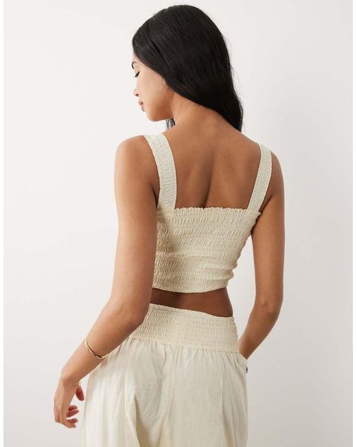 Iisla & Bird Natural Shirred Cami Top