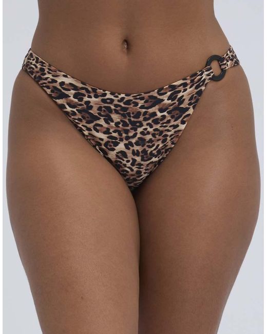 Boux Avenue Brown Santorini Brief Bikini Bottoms Flattering V-Shape Swimwear