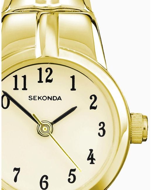 Sekonda Metallic Newton 19Mm Analogue Watch With Case And Stainless Steel Expanding Bracelet With Cream Dial