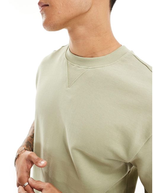 Only & Sons Green Heavy T-shirt for men