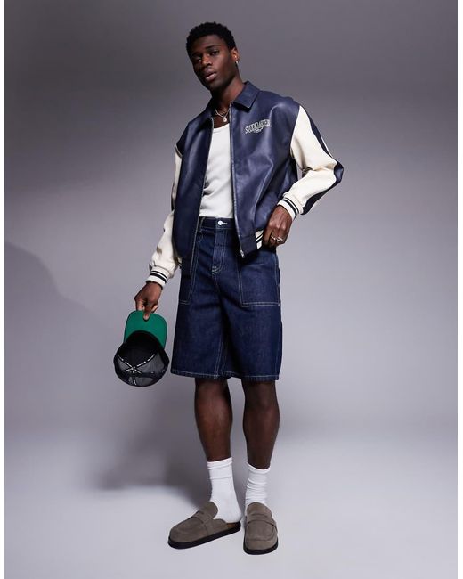 Giacca Stile Motocross Oversize di ASOS in Blue da Uomo