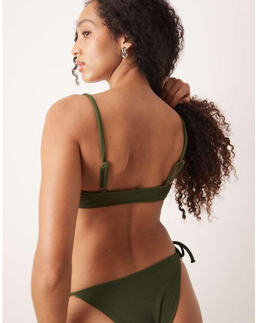 Free Society Green Bralet Bikini Top