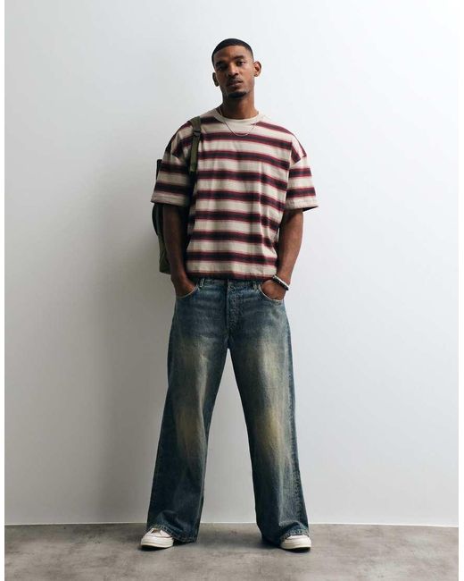 Weekday Gray Oversized T-shirt for men