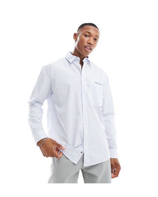 Tommy Hilfiger White Unisex Relaxed Classic Shirt