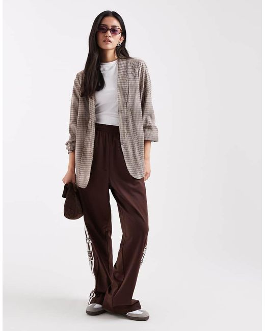 Pieces Gray Ruched Sleeve Blazer