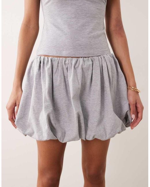 ASOS Natural Jersey Bubble Mini Skirt