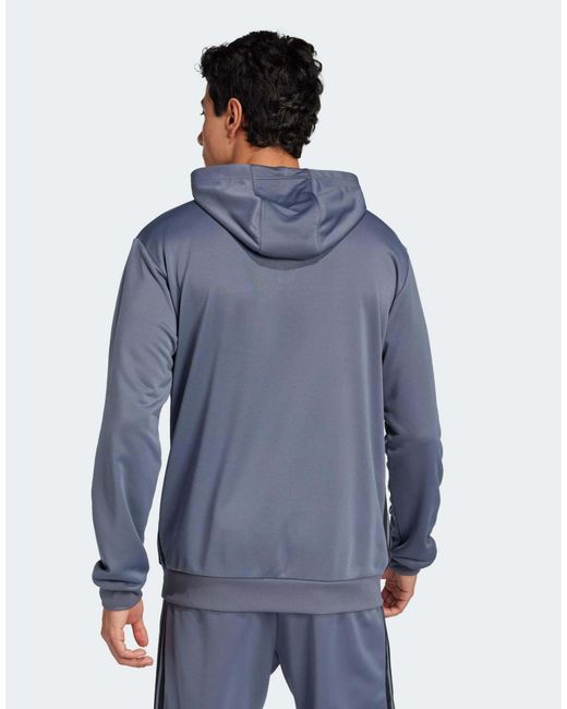 Adidas Originals – tiro 25 essentials – sweat-kapuzenpullover in Blue für Herren
