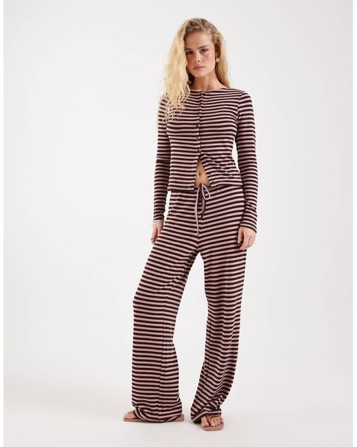 JJXX Red Striped Co-Ord Cardigan