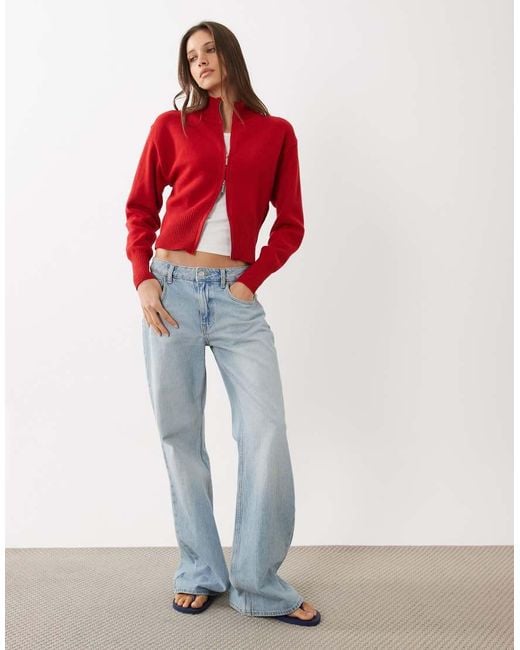 Cotton On Red Lotus Cinched Zip Knit