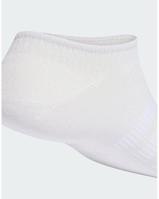 Adidas Originals White Thin&Light Sportswear No Show Socks 3 Pair Pack
