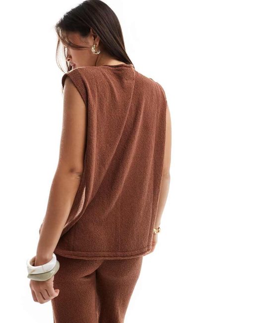 ASOS Gebreide Tanktop in het Brown