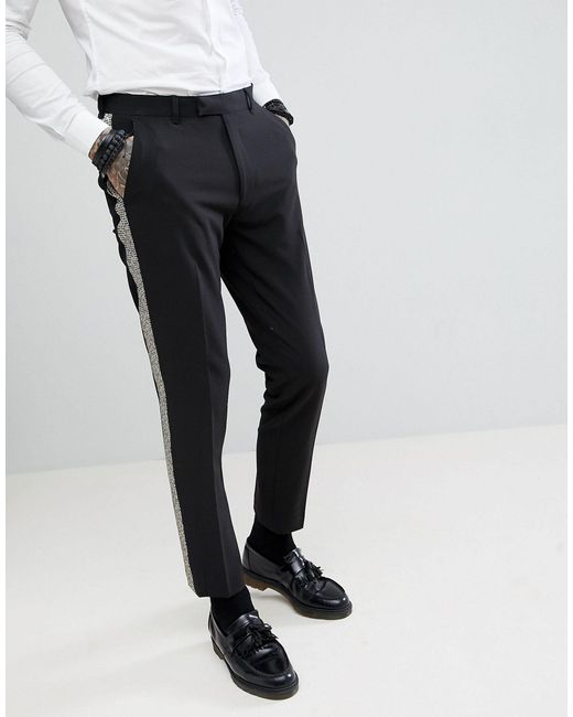 ASOS Skinny Tuxedo Suit Pants in Black for Men | Lyst Canada