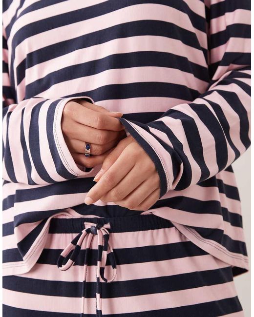 Kaiia Blue Super Soft Jersey Crew Neck Oversized Long Sleeve Top Co-ord