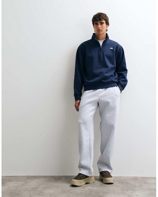 The North Face Blue Essential Simple Dome Relaxed 1/4 Zip Sweatshirt for men