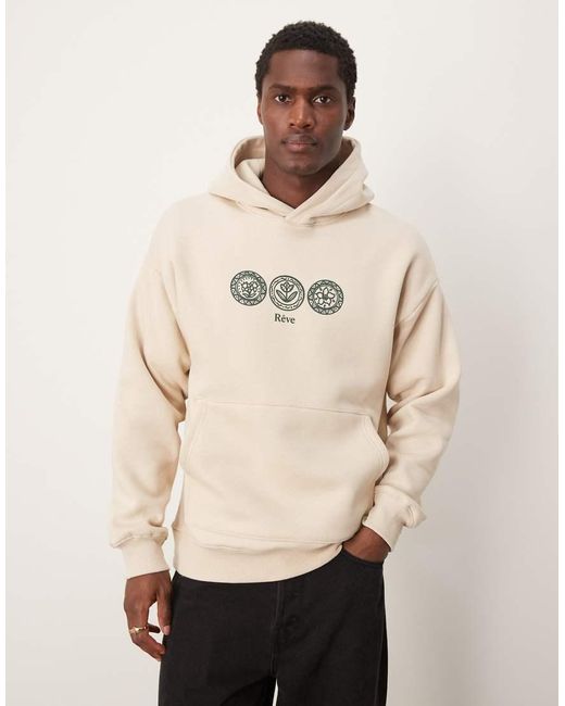 SELECTED Natural Oversized Hoodie for men