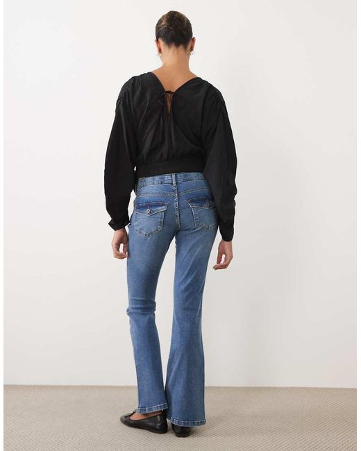 Mama.licious Blue Mamalicious Maternity Over The Bump Flare Jeans