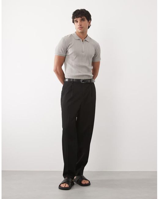 ASOS Green Muscle Fit Zip Polo for men