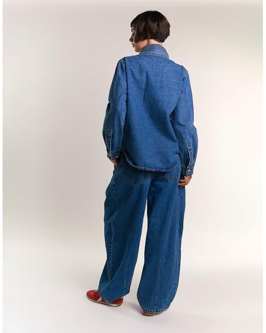 Glamorous Blue Pussy Bow Blouse