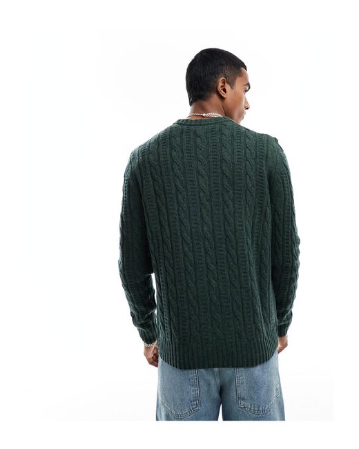 Farah Black Tassotti Cable Knit Wool Sweater for men
