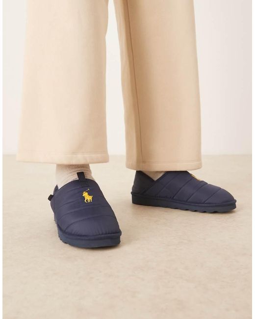 Polo Ralph Lauren Blue Everett Quilted Slipper for men