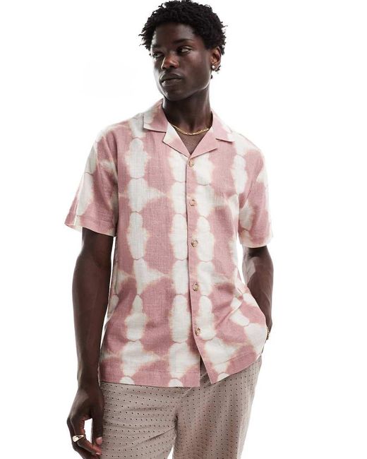 Camisa Playera Con Cuello De Solapas De Goldsboro de hombre de color Pink