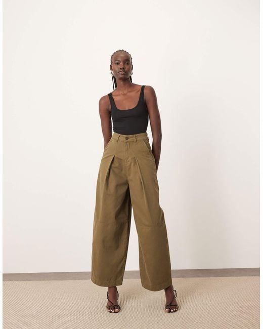 ARRANGE Natural Remi Casual Twill Barrel Trouser