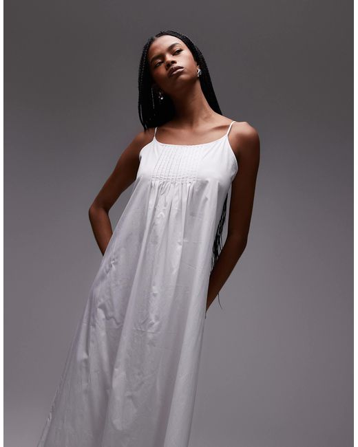 ARKET Gray – strand-maxikleid aus reiner baumwoll-popeline
