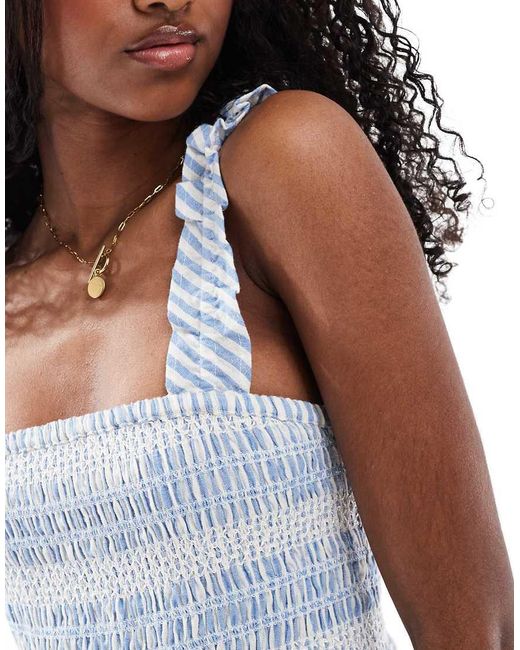 Accessorize Gestreepte Maxi Strandjurk Met Stroken in het White