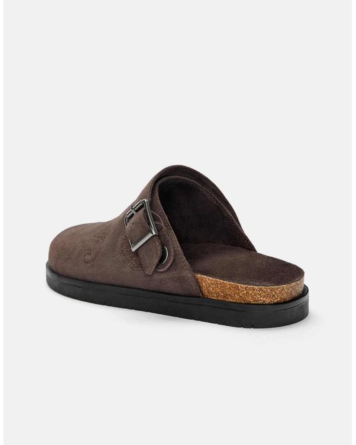 Sabots en cuir avec boucle - marron Pull&Bear pour homme en coloris Brown
