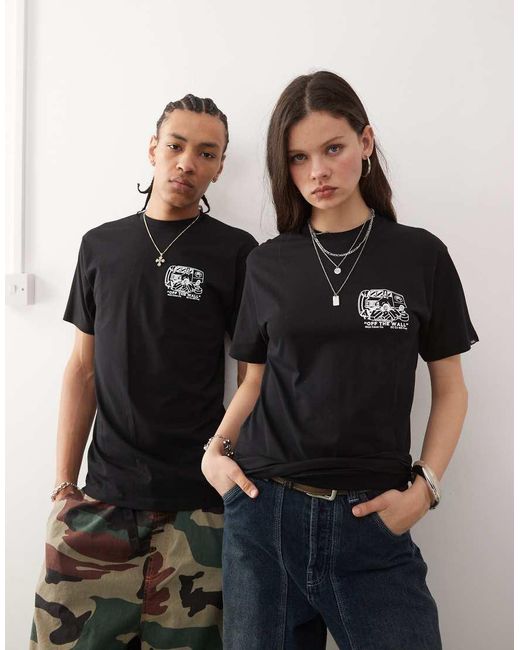 Vans Black Next Stop Graphic Back Print T-shirt