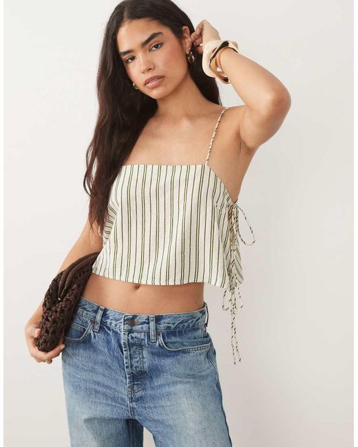 ASOS Blue Square Neck Beach Top