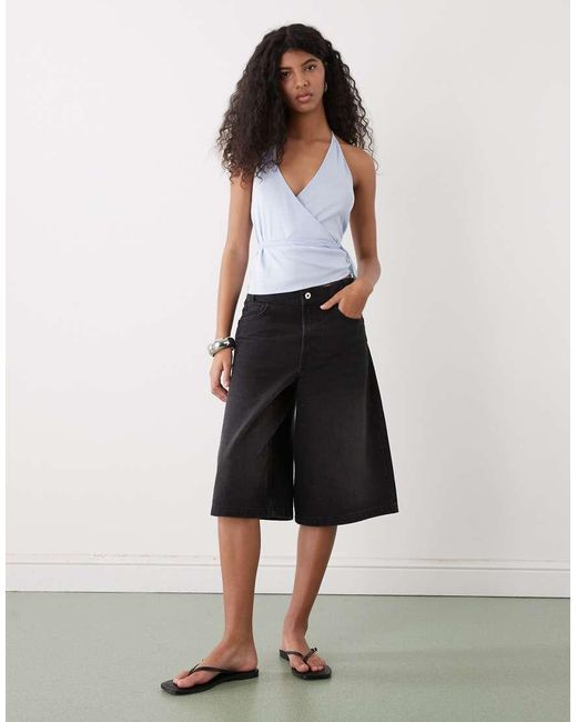 Weekday White Halter Wrap Top
