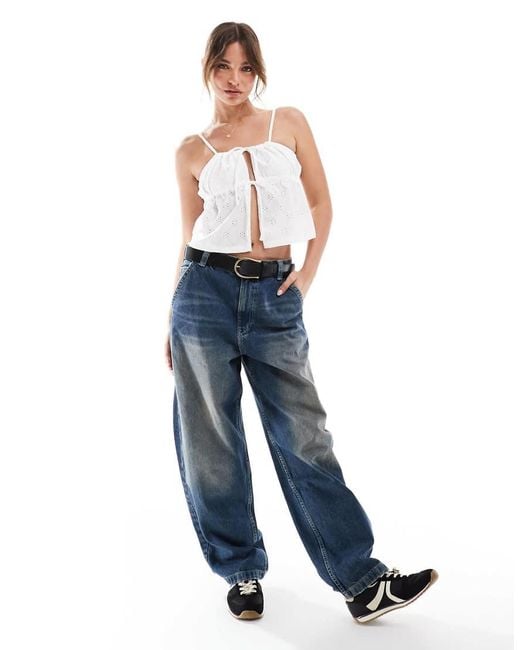 Cotton On White Lola Tie Up Cami Top