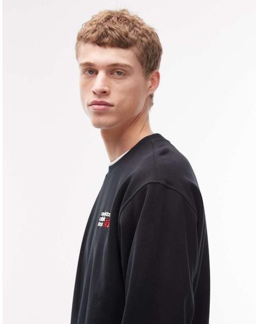 New Balance Black Athletics Premium Logo Sweatshirt for men